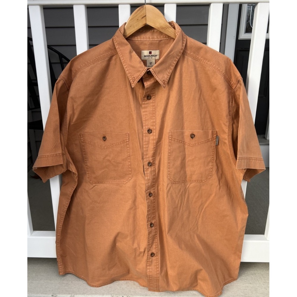 Woolrich Paprika Button Up Shirt 2XL Outdoor Hiking Workwear Campwear Rustic